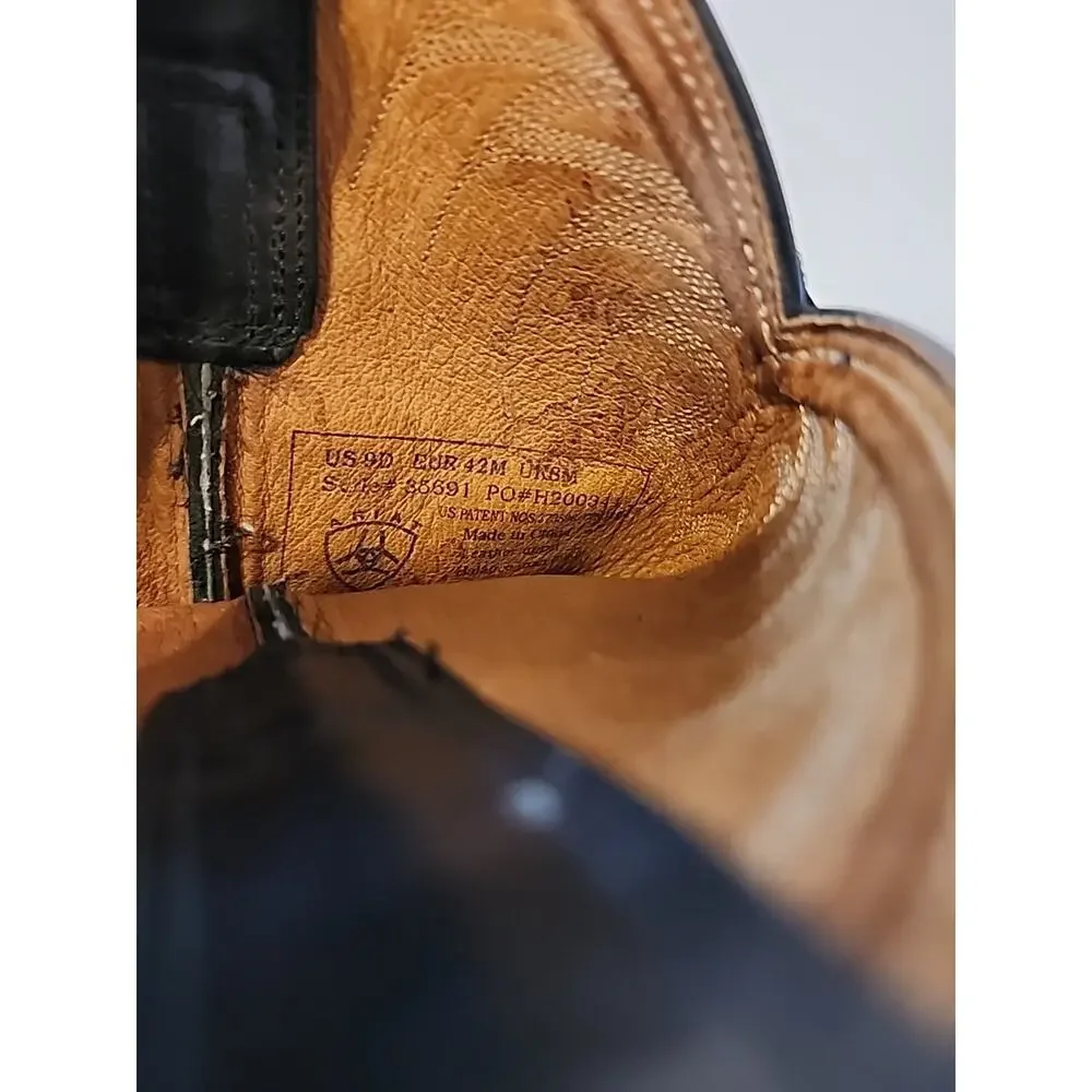 Vintage Ariat 35691 Two Tone Heritage Western Cowboy Ranch Boots Men's Sz 9 D